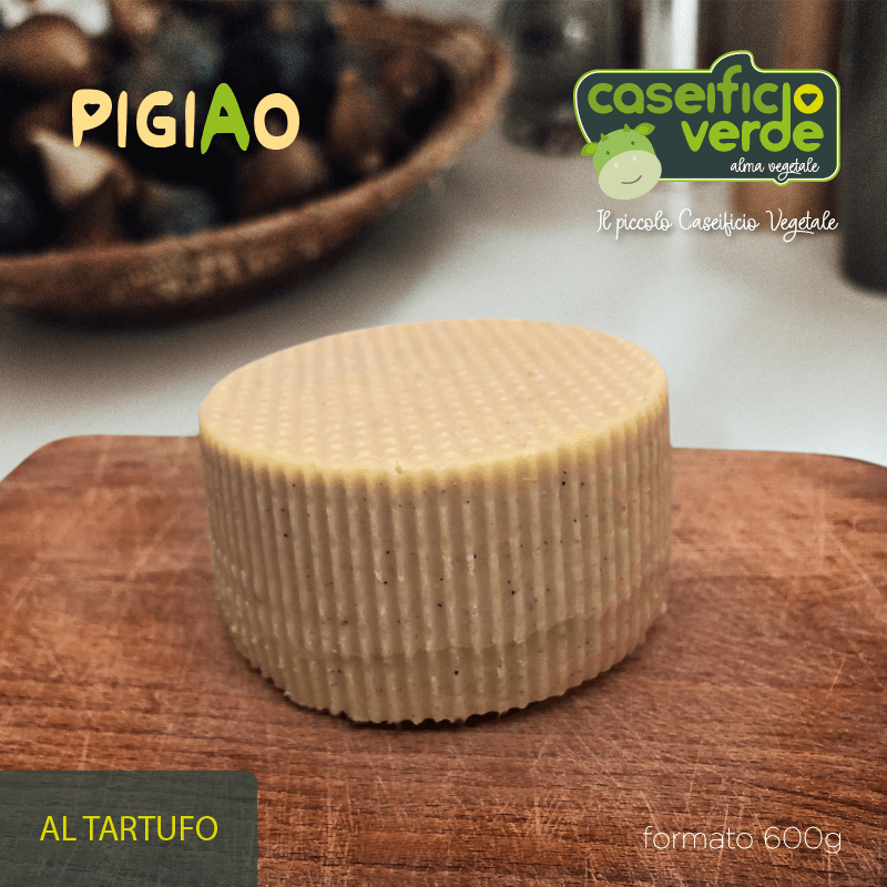 PIGIAO "AL TARTUFO" 250g/500g/1kg - ALTERNATIVA VEGETALE SEMISTAGIONATO - CASEIFICIO VERDE
